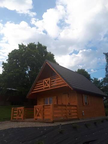 Фото номера Шале с двумя спальнями Дома для отпуска Domek Pod Dębem г. Ryczów 42